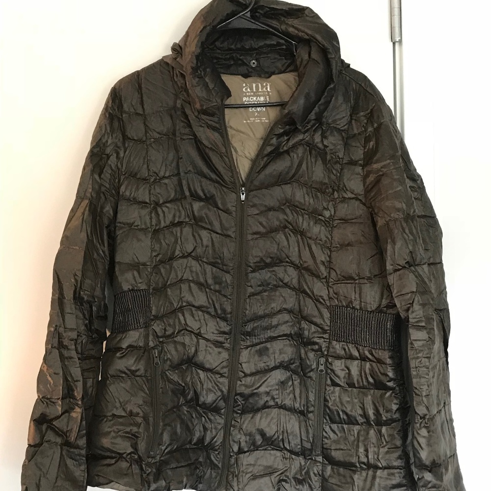 A.N.A. Soft Premium Down Hooded Jacket Puffer Coat